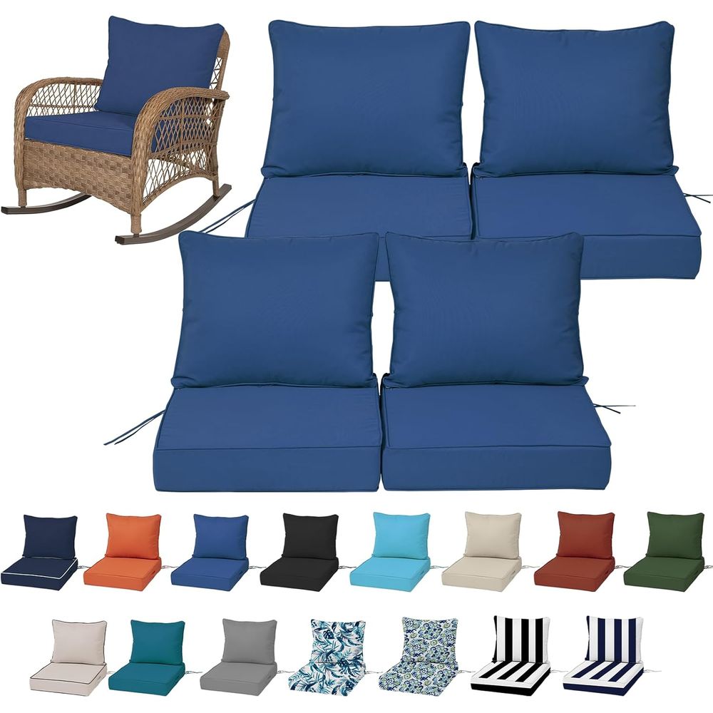 Outdoor Furniture Cushion - 24x24 Outdoor Deep Seat Cushions Set
