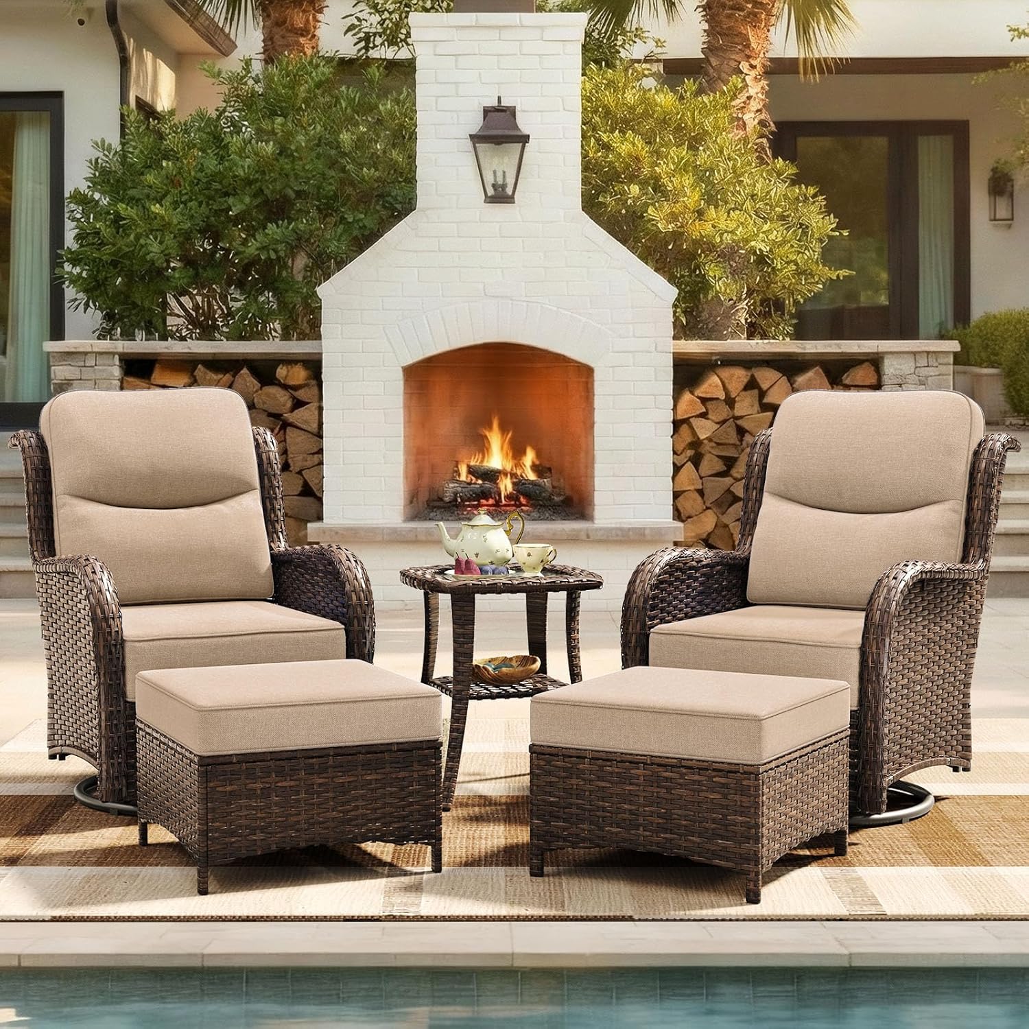 Outdoor Furniture Ofo - o*-Luxury Patio Furniture Set with 6-inch