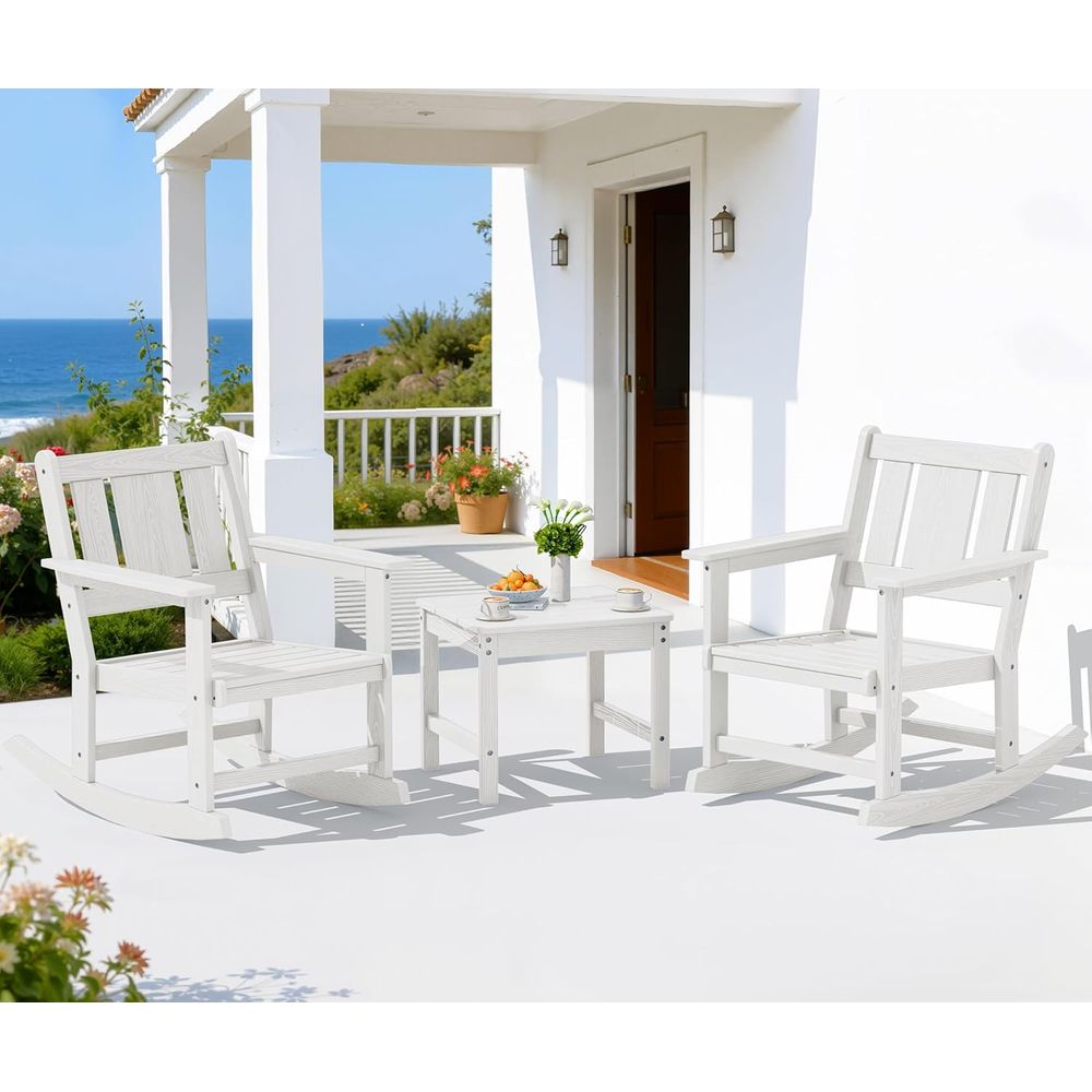 Outdoor Furniture Ofo - Outdoor Rocking Chairs Set o 2