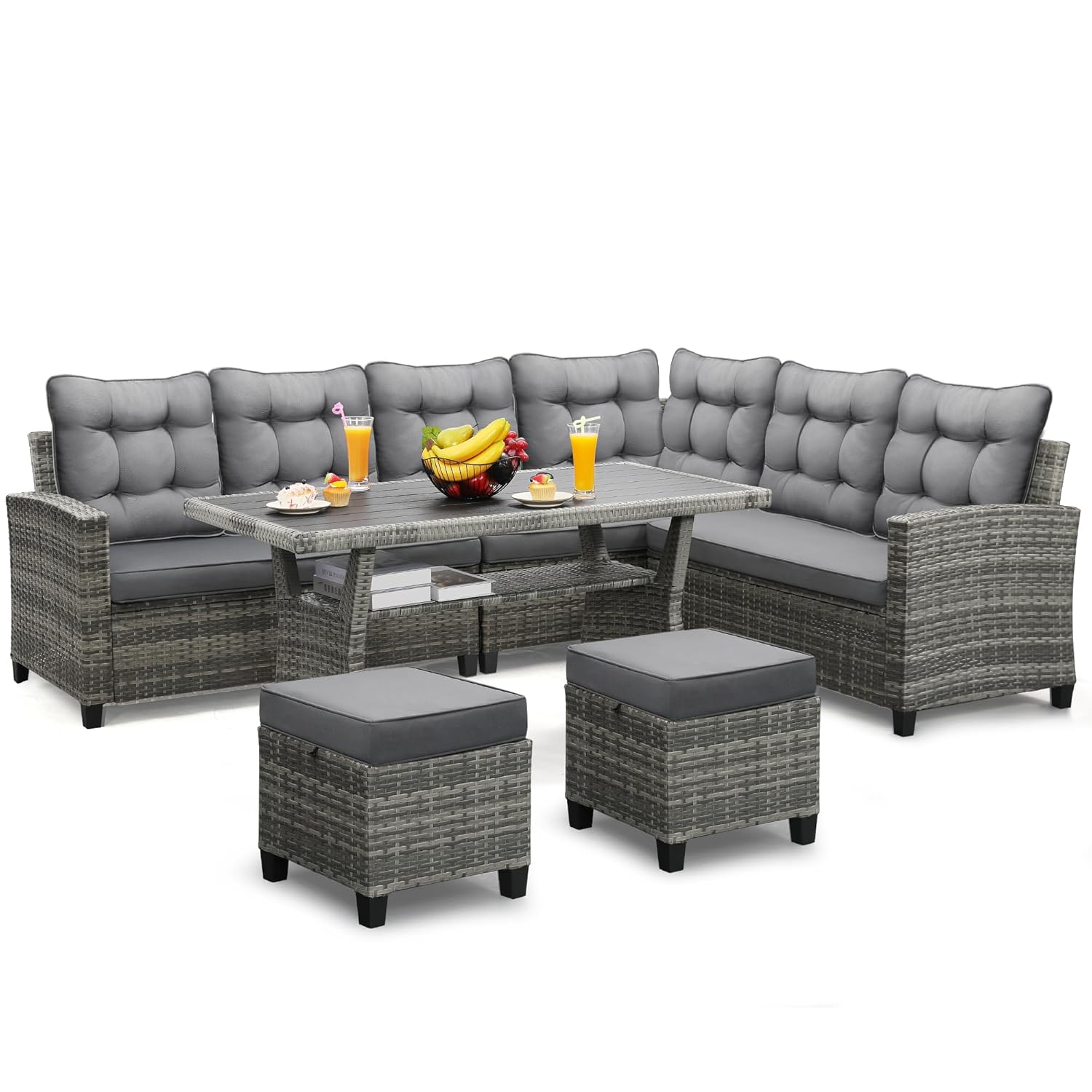Outdoor Furniture Bali - 6 Piece Patio Furniture Set, Dining