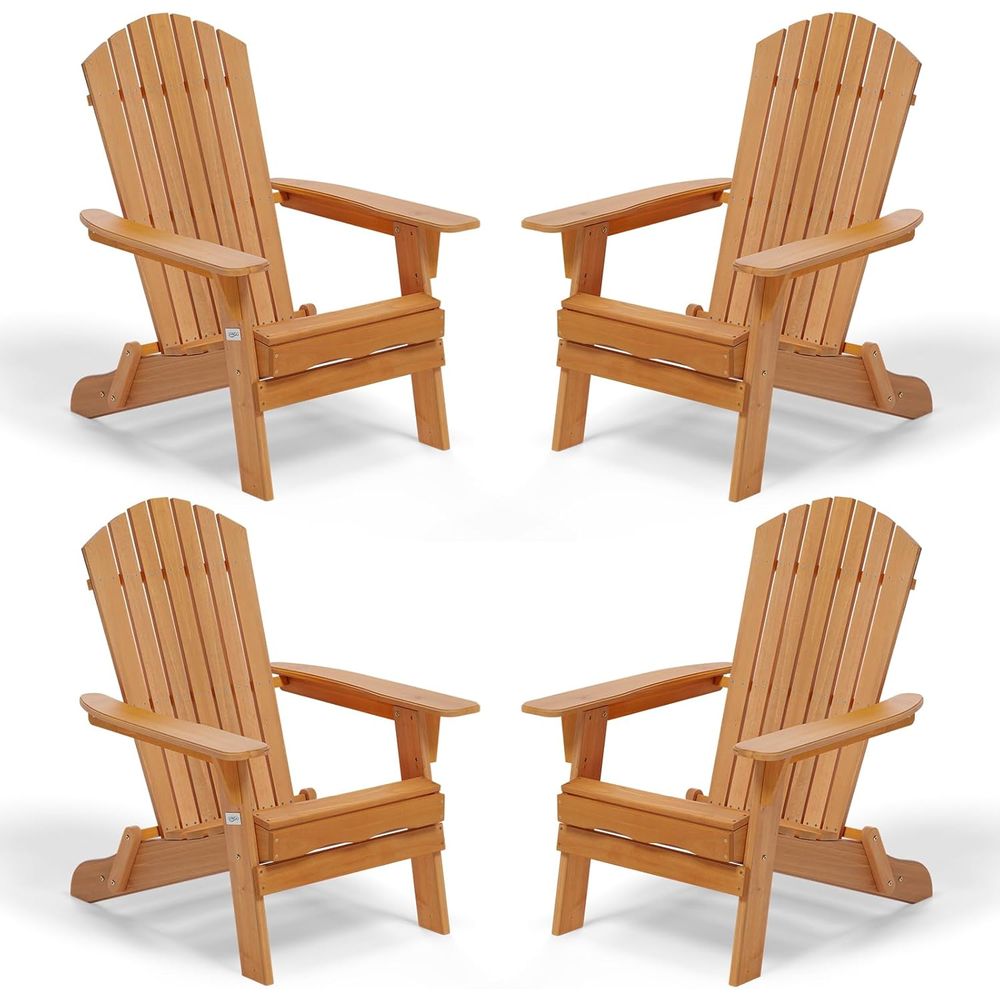 Outdoor Furniture Ofo - olding Adirondack Chairs Set o 4,