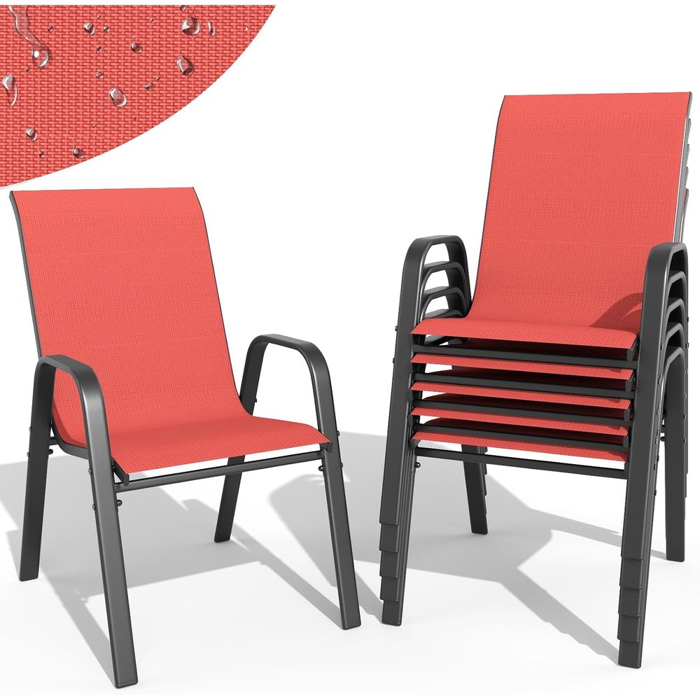 Outdoor Furniture Ofo - Patio Dining Chairs Set o 6