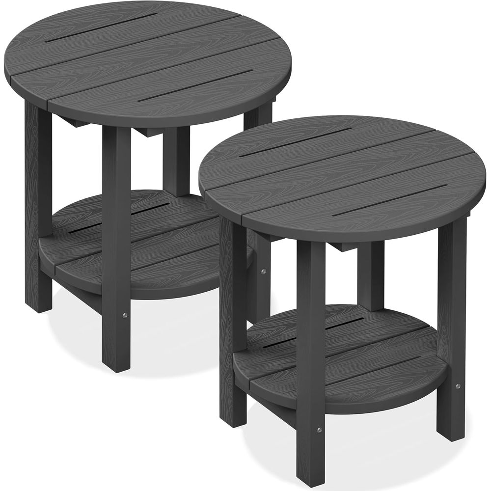 Outdoor Furniture Ofo - Round Outdoor Side Table Set o