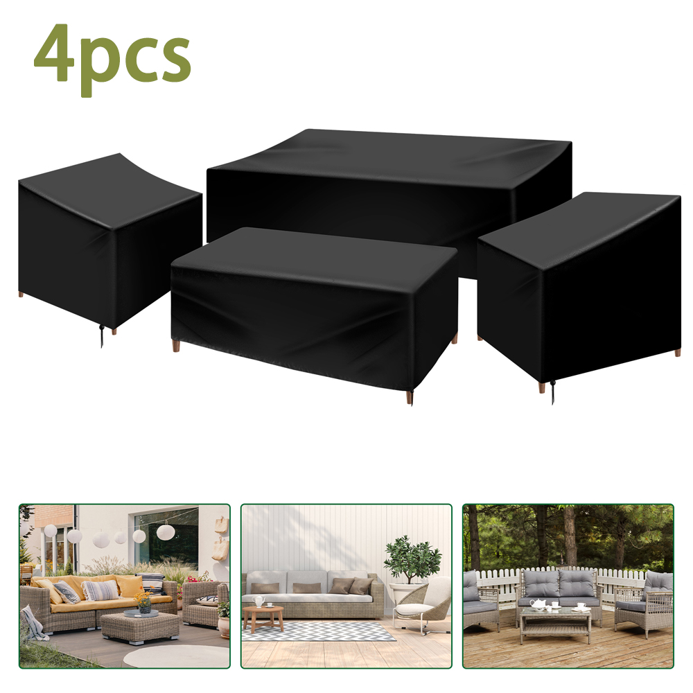 Outdoor Furniture Bali - 4Pcs Patio Furniture Cover Set Heavy