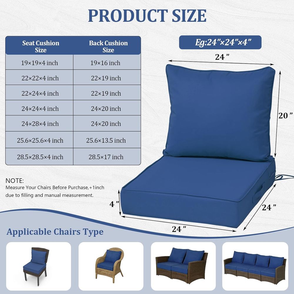 24x24 Outdoor Deep Seat Cushio - огляд і ціна Outdoor Furniture Cushion