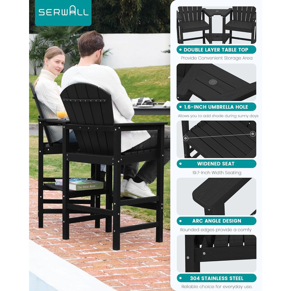 Tall Adirondack Chairs Set o 2 - огляд і ціна Outdoor Furniture Ofo
