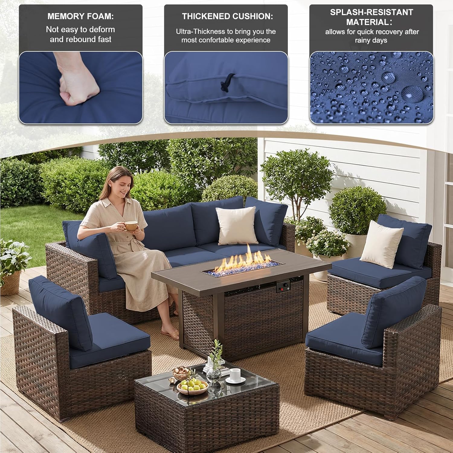 8 Pieces Patio Furniture Sets  - огляд і ціна Outdoor Furniture Bali