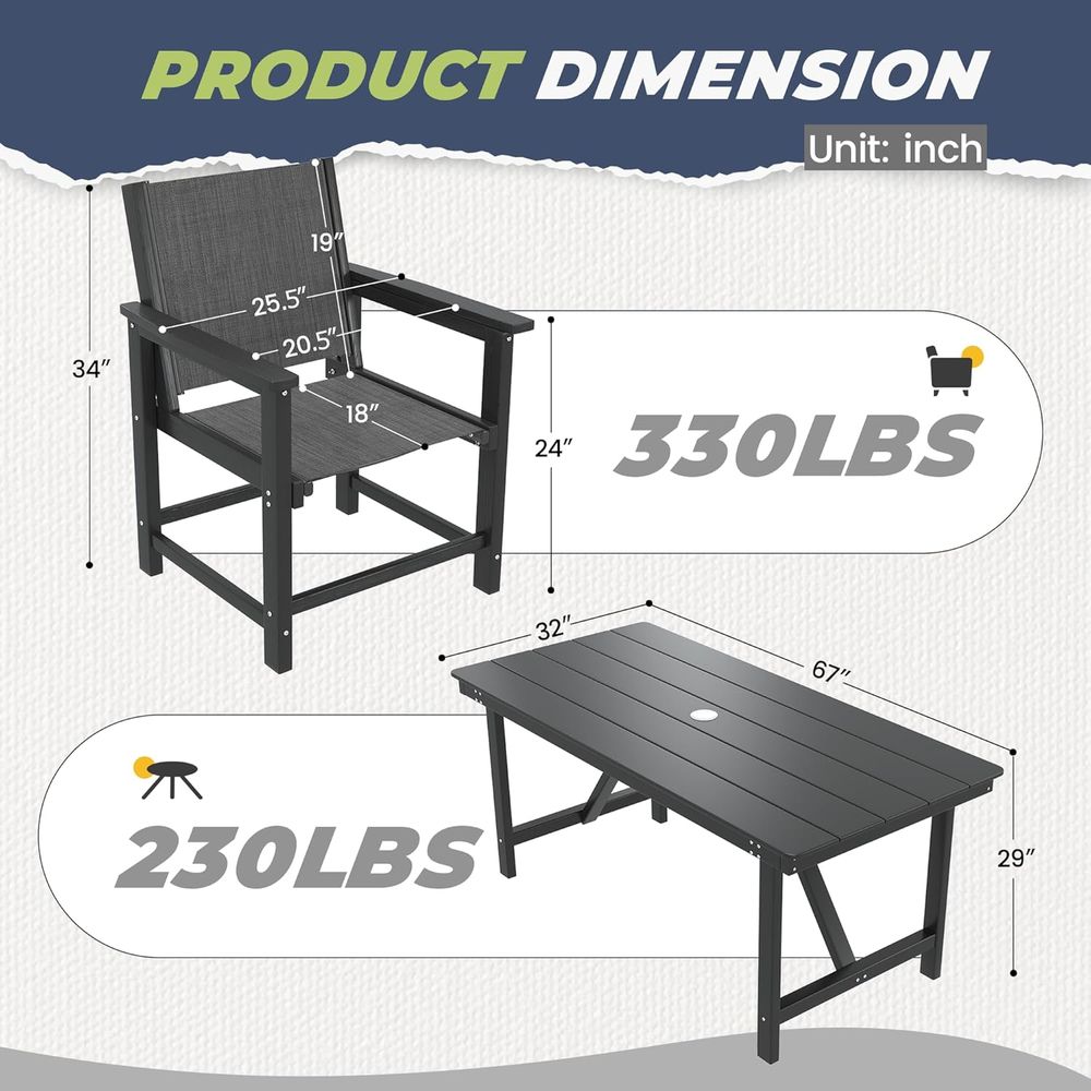 HDPE Outdoor Dining Set or 4,  - огляд і ціна Outdoor Furniture Ofo