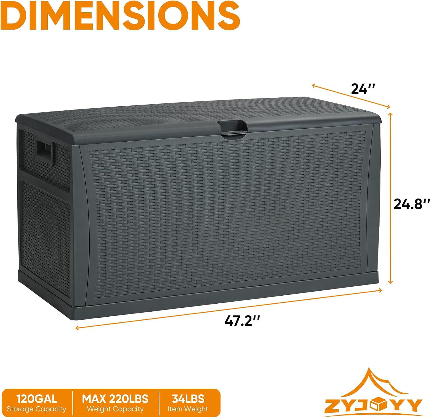 100 Gallon Resin Deck Box Wate - огляд і ціна Outdoor Furniture Ofo