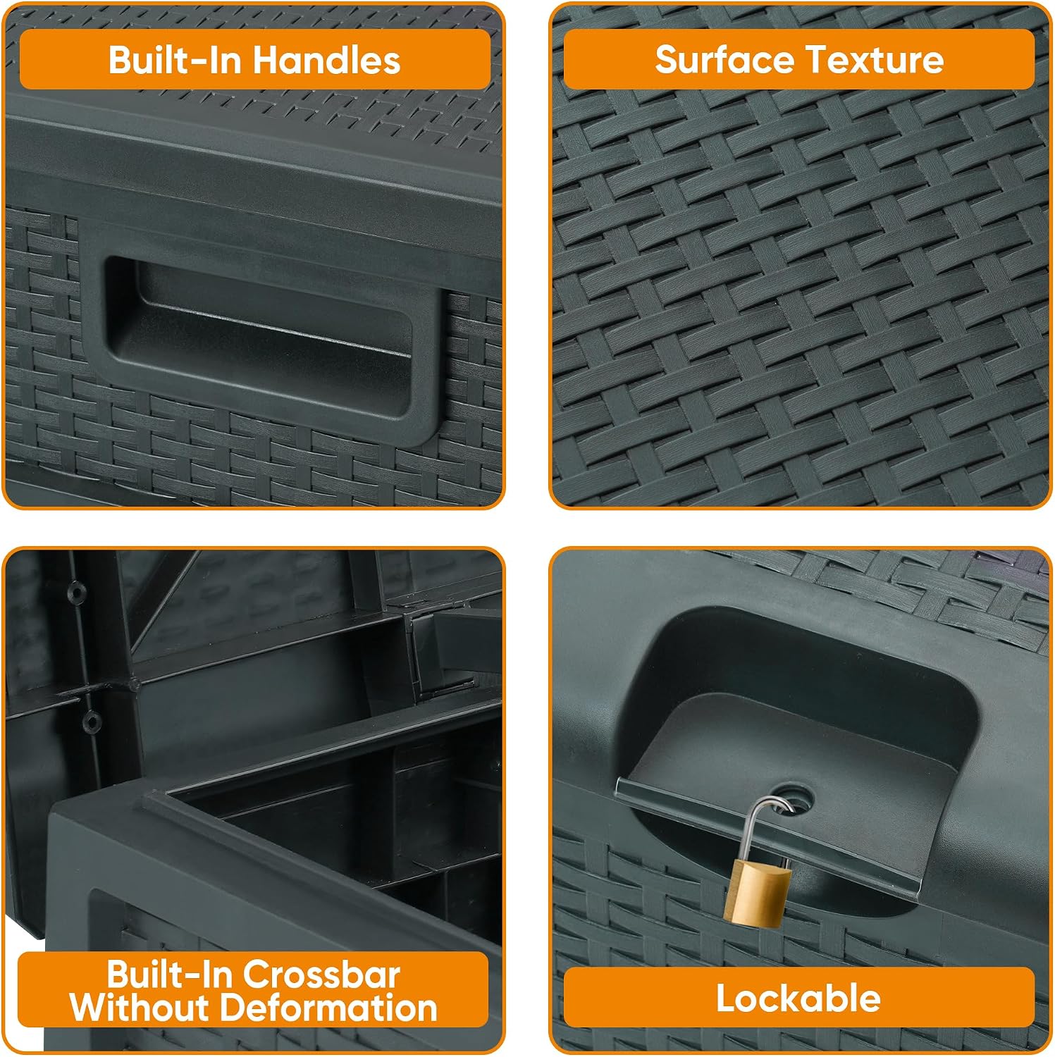 100 Gallon Resin Deck Box Wate - огляд і ціна Outdoor Furniture Ofo