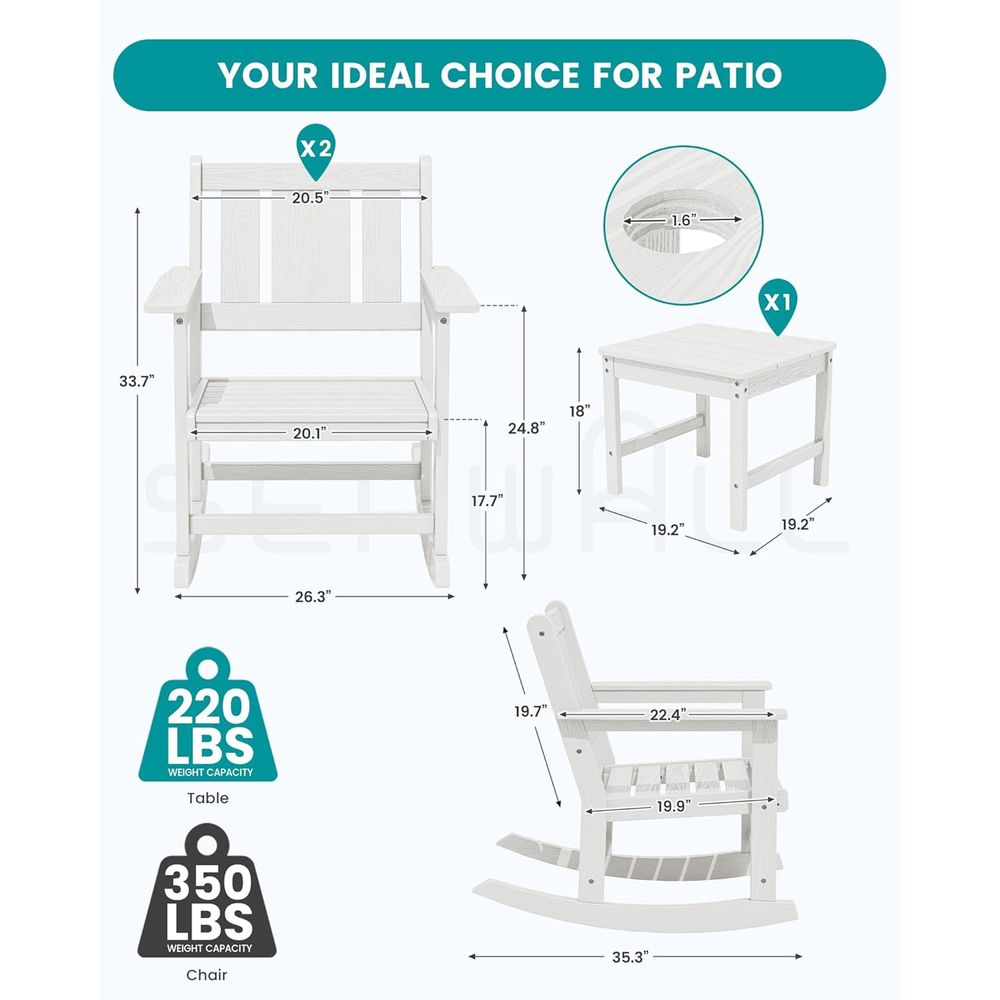 Outdoor Rocking Chairs Set o 2 - огляд і ціна Outdoor Furniture Ofo