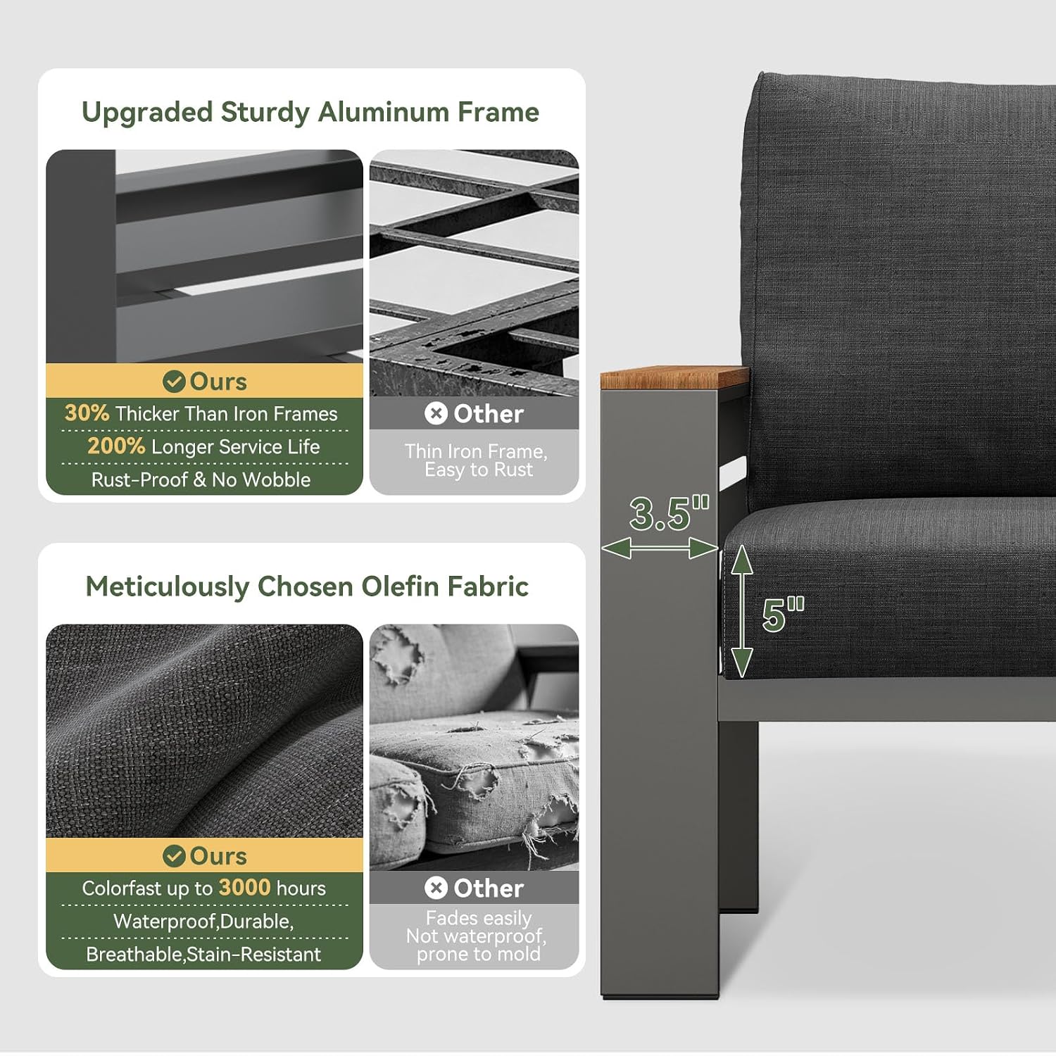 Patio Furniture Set, Aluminum  - огляд і ціна Outdoor Furniture Bali