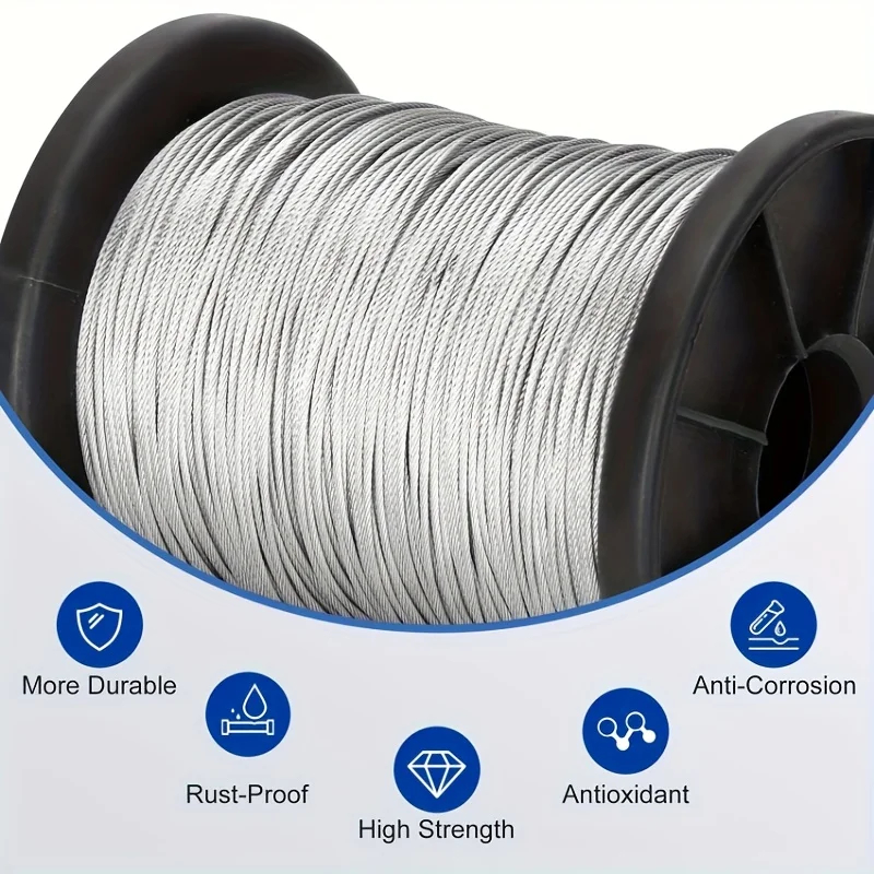 50m/196ft Stainless Steel Wire - огляд і ціна Outdoor Furniture Rope