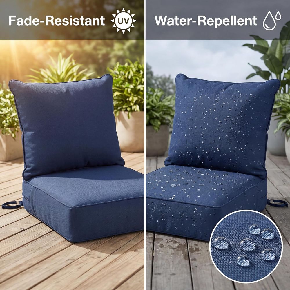 6 Thick Outdoor Chair Cushions - огляд і ціна Outdoor Furniture Cushions 24 X 24