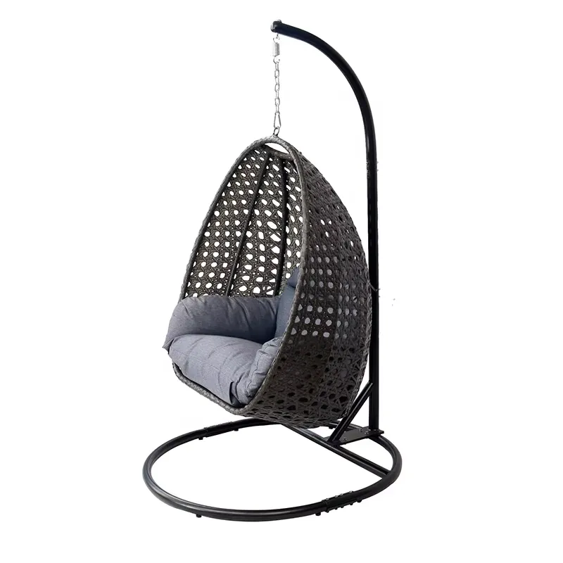 Egg Shape Black Patio Porch Wi - огляд і ціна Outdoor Furniture Egg Chair