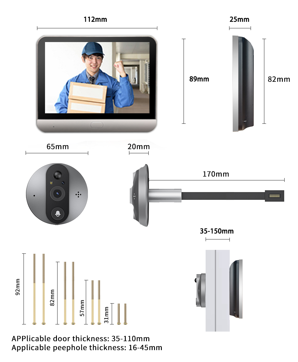 4.3 Inch IPS Screen 2MP 1080P  - огляд і ціна Outdoor Furniture Glider