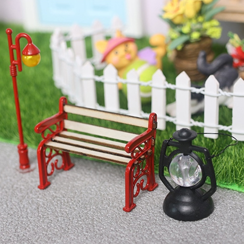 2Pcs/Set 1:12 Dollhouse Miniat - огляд і ціна Outdoor Furniture Resin