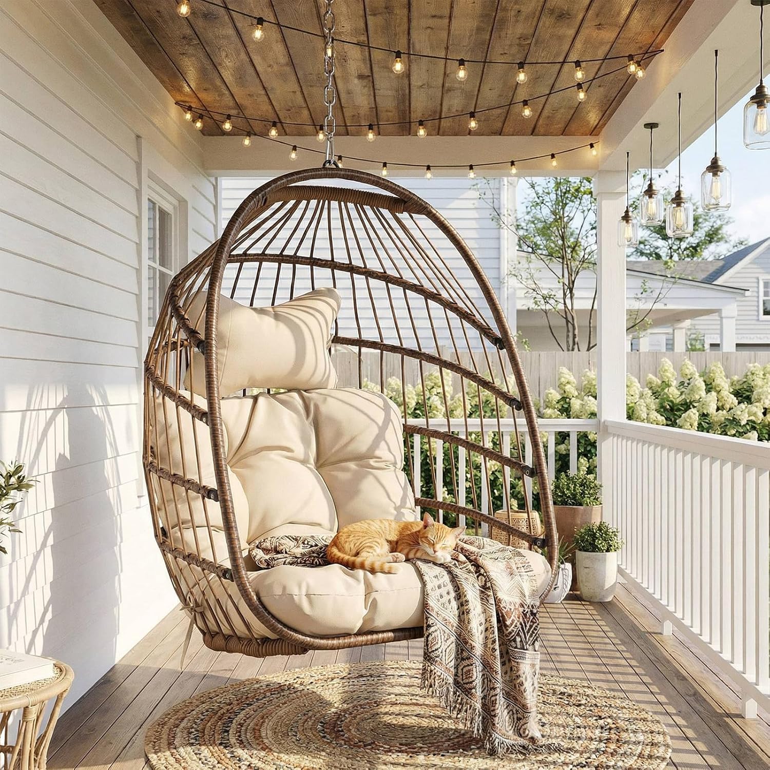 Outdoor Hanging Egg Chair With - огляд і ціна Outdoor Furniture Egg Chair