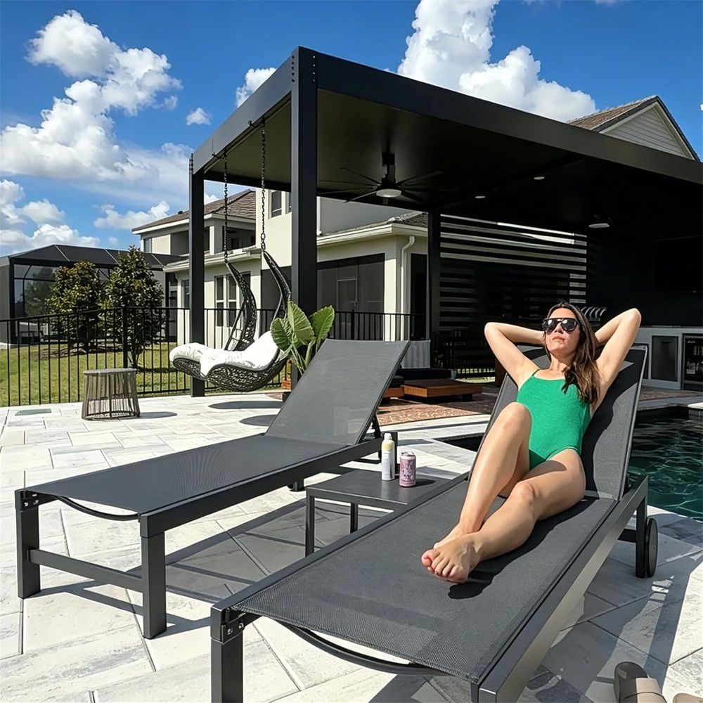 with Wheels Pool Lounge Chairs - огляд і ціна Outdoor Furniture Ofo