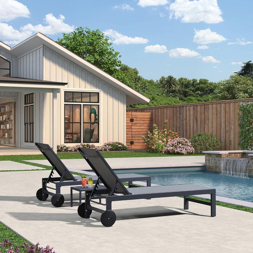 with Wheels Pool Lounge Chairs - огляд і ціна Outdoor Furniture Ofo