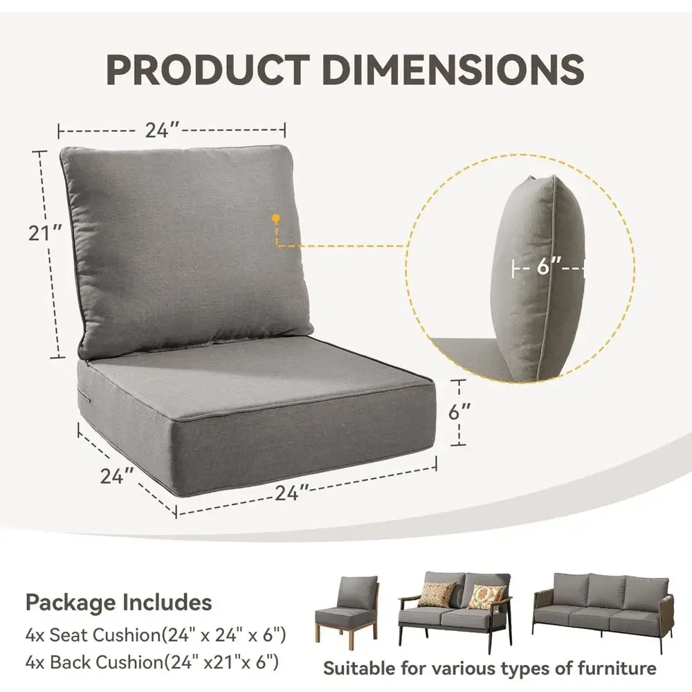 UV & Water Resistant Outdoor C - огляд і ціна Outdoor Furniture Cushions 24 X 24
