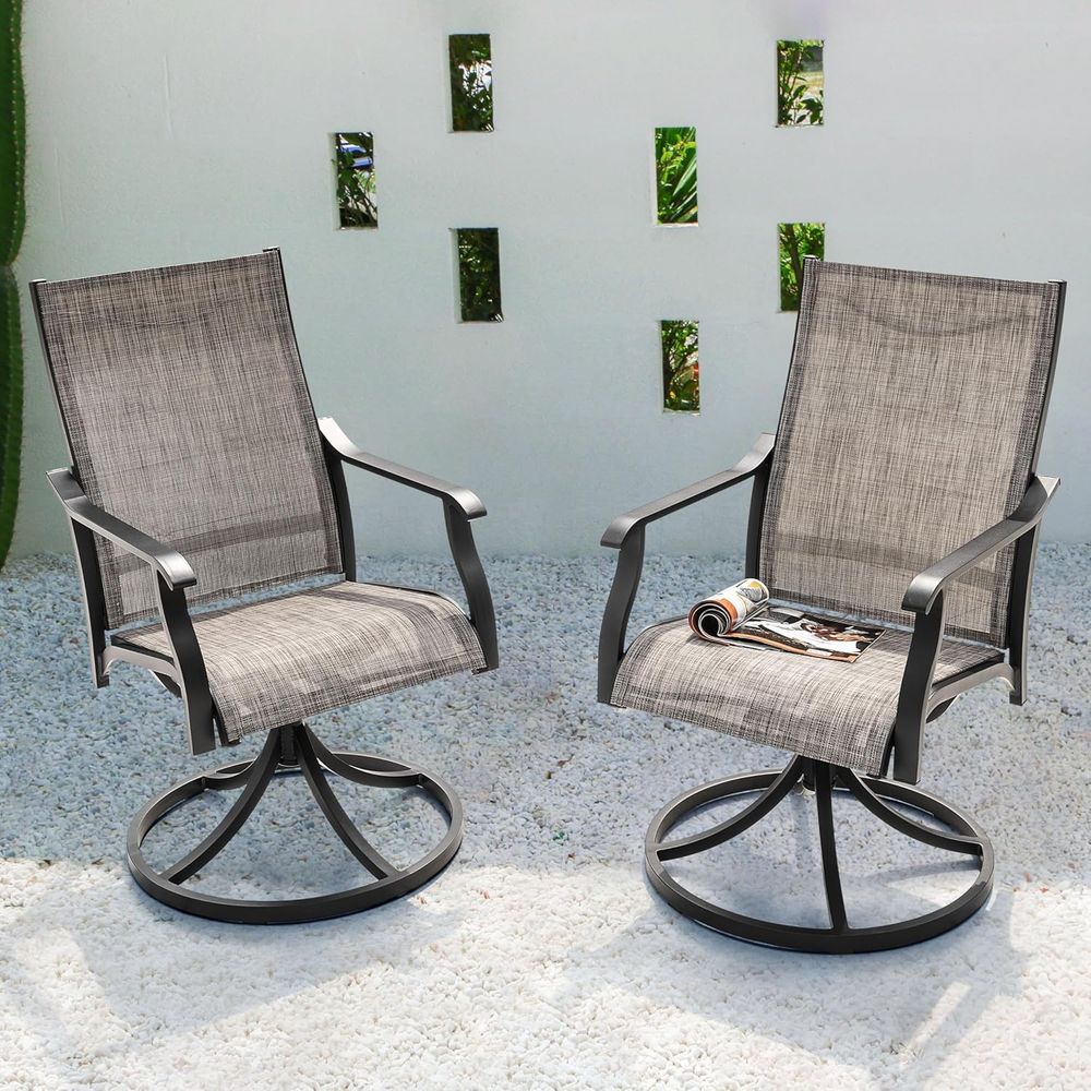 Swivel Patio Chair Set o 2, Al - огляд і ціна Outdoor Furniture Ofo