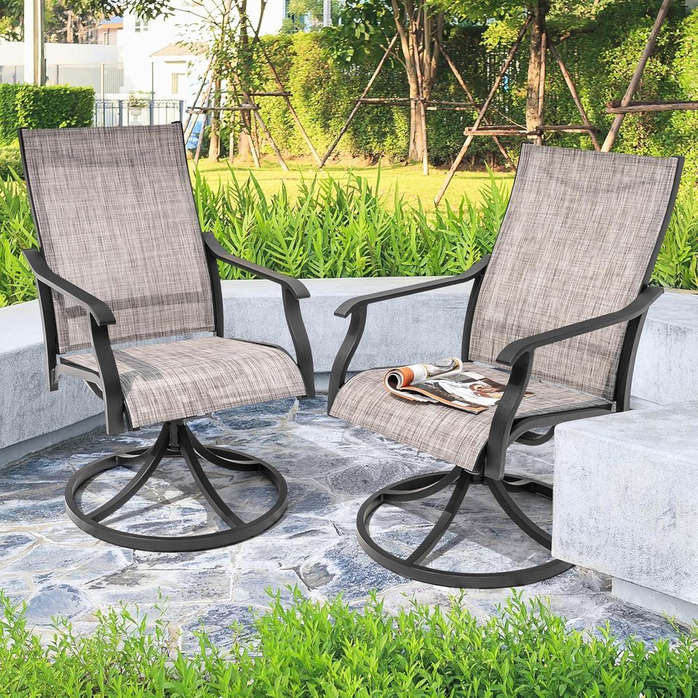 Swivel Patio Chair Set o 2, Al - огляд і ціна Outdoor Furniture Ofo