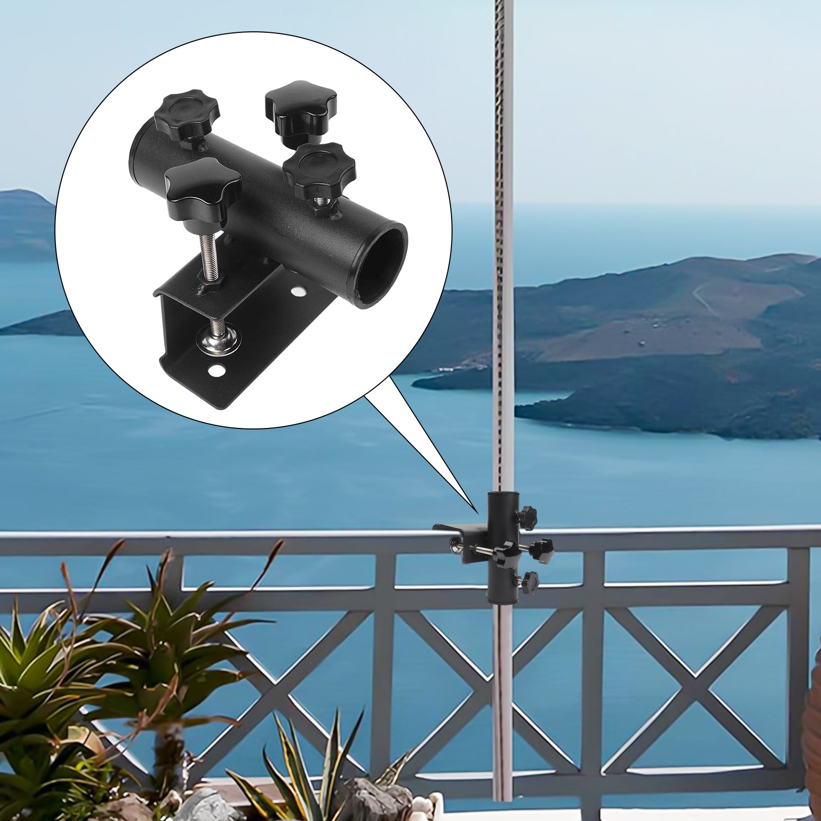 Balcony Umbrella Holder Clamp  - огляд і ціна Outdoor Furniture Bali