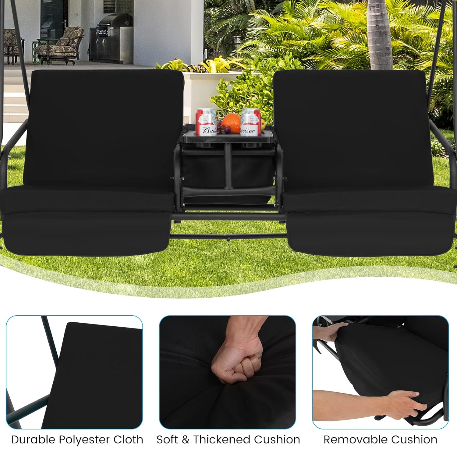 o*-2 Person Porch Swing, Outdo - огляд і ціна Outdoor Furniture Ofo