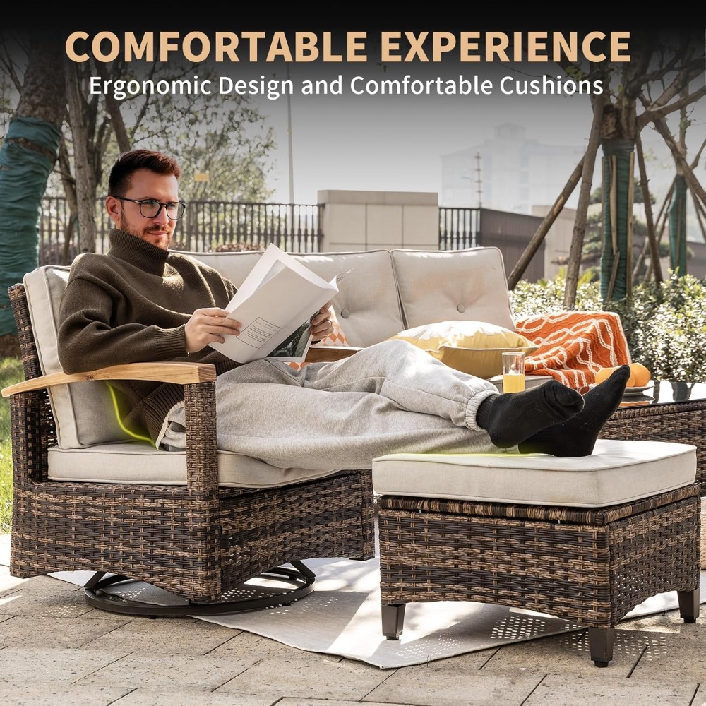 7 Pieces Patio Furniture Sets, - огляд і ціна Outdoor Furniture Material