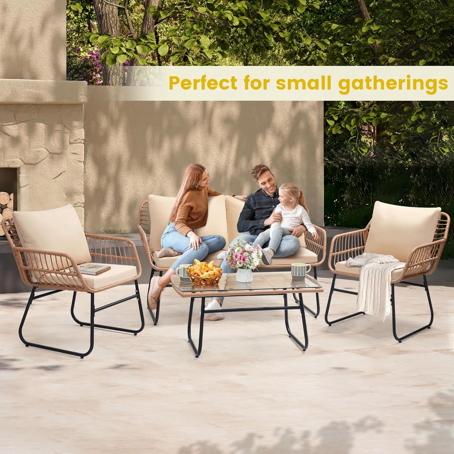 4 Piece Patio Bistro Outdoor F - огляд і ціна Outdoor Furniture Bali