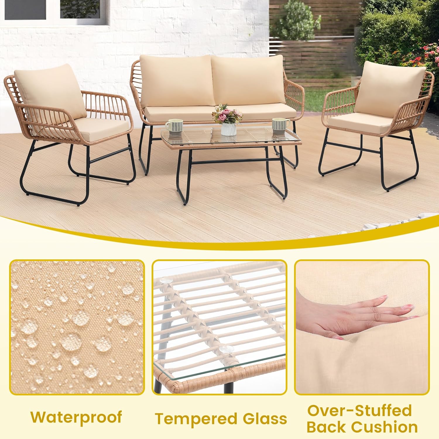 4 Piece Patio Bistro Outdoor F - огляд і ціна Outdoor Furniture Bali