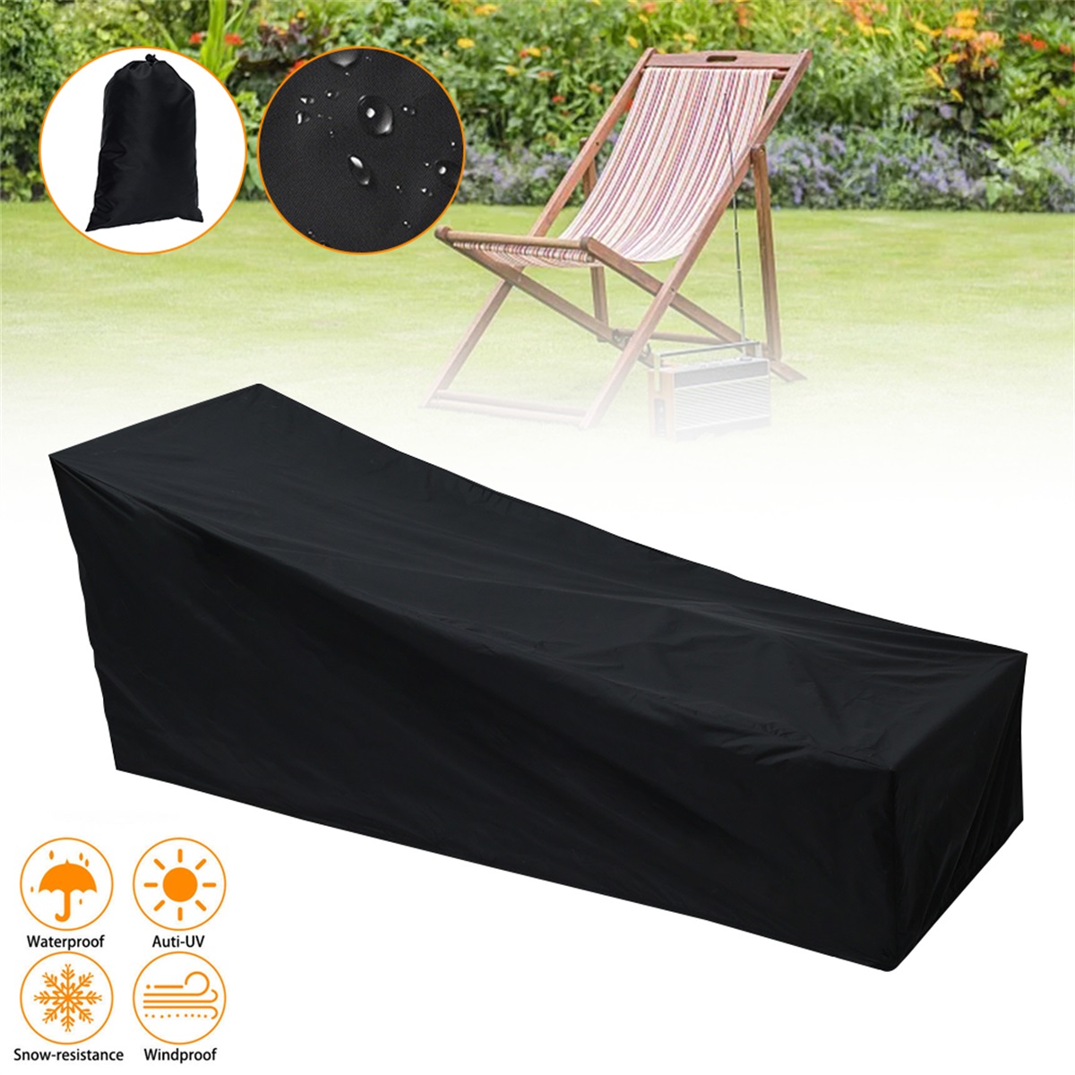 Outdoor Garden Sunbed Cover Su - огляд і ціна Outdoor Furniture Fabric Waterproof