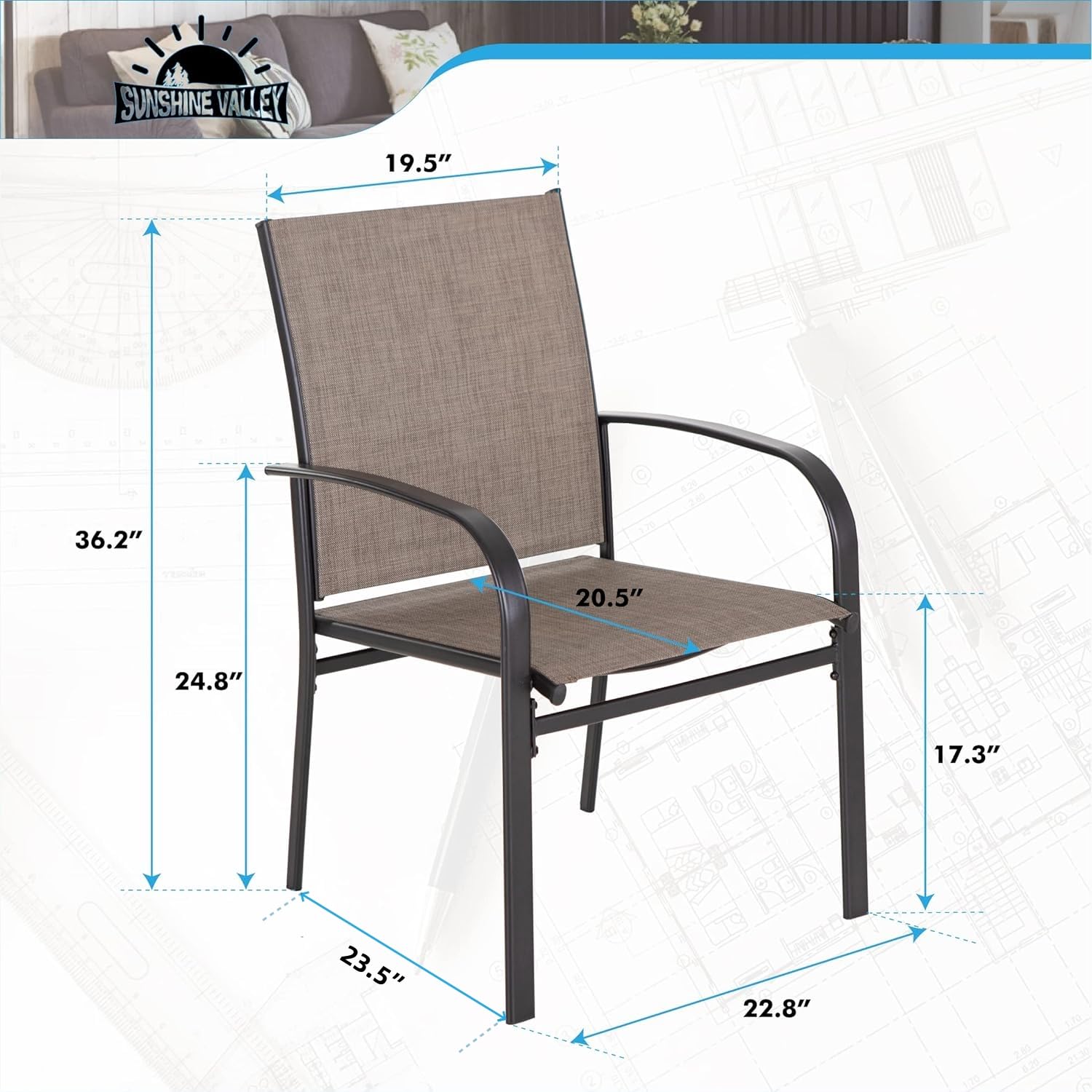 o*-Patio Dining Chairs Set of  - огляд і ціна Outdoor Furniture Ofo