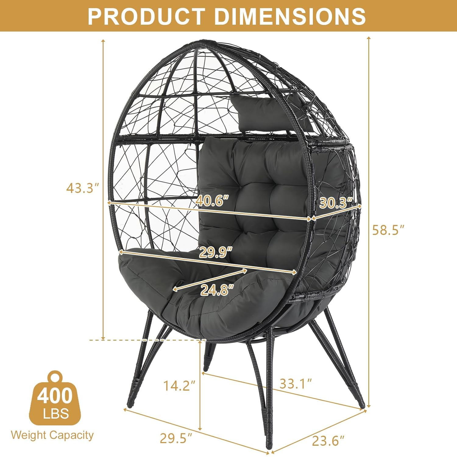 Oversized Wicker Egg Chair Cus - огляд і ціна Outdoor Furniture Egg Chair