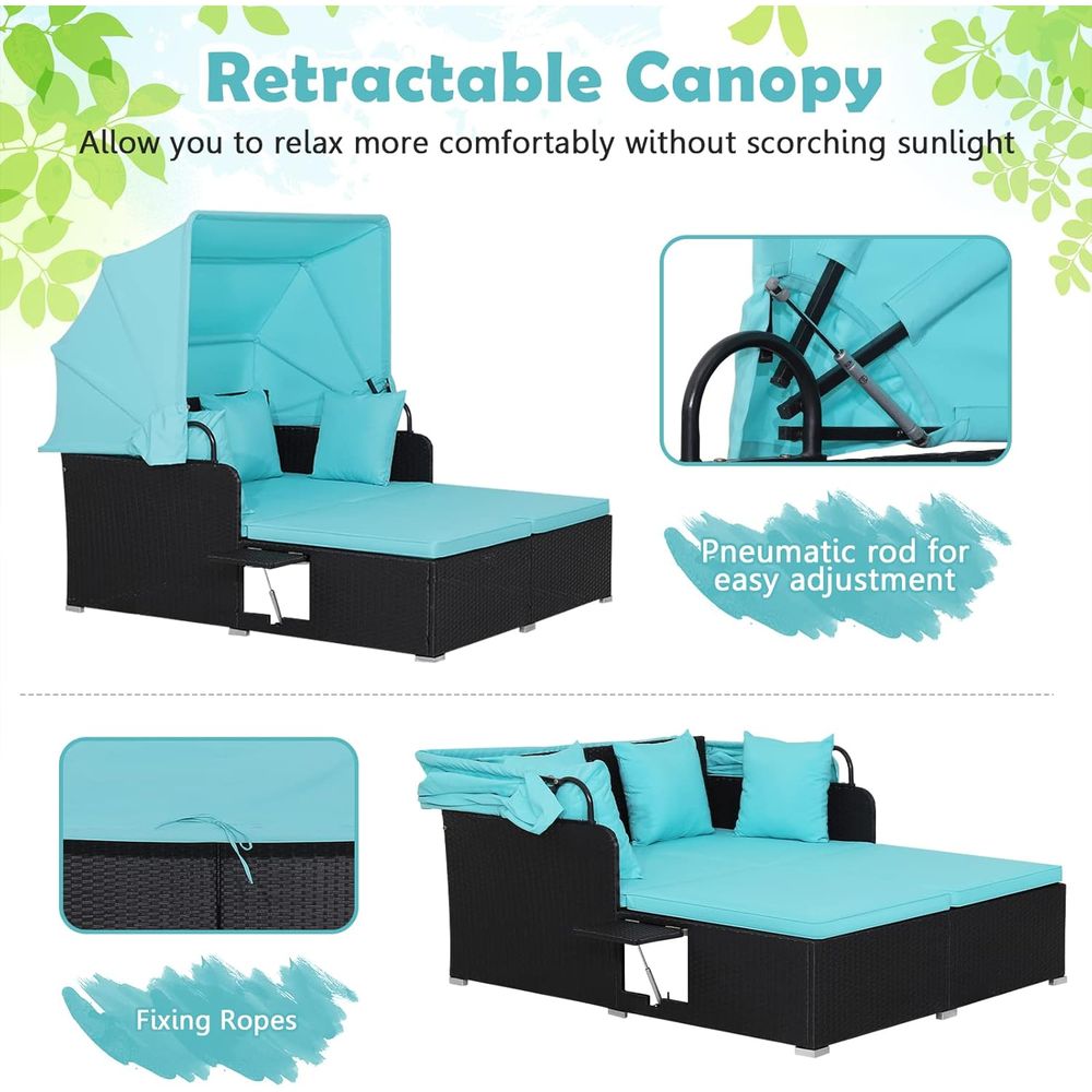 Outdoor Daybed, 2-Person Wicke - огляд і ціна Outdoor Furniture Ofo