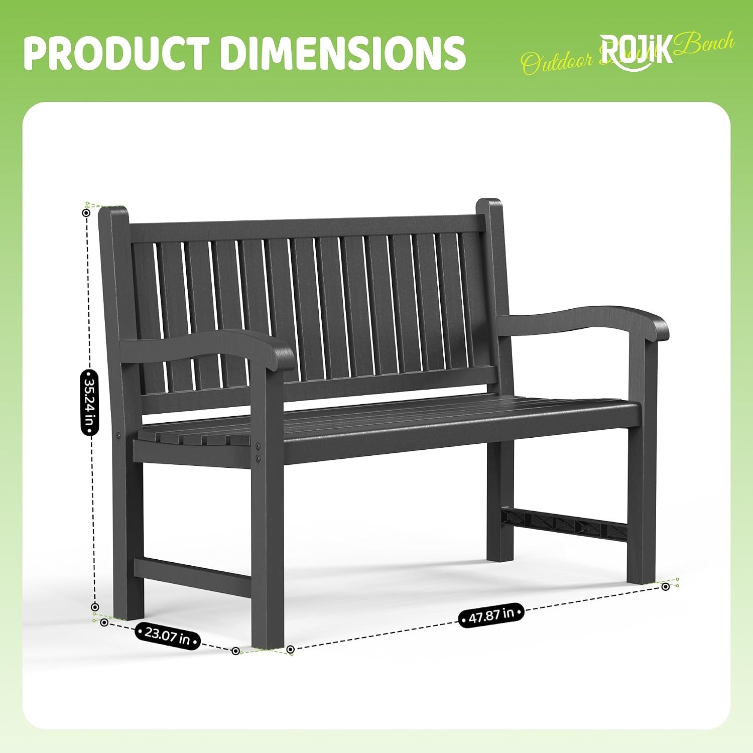 Outdoor Bench 2-Person Resin P - огляд і ціна Outdoor Furniture Resin