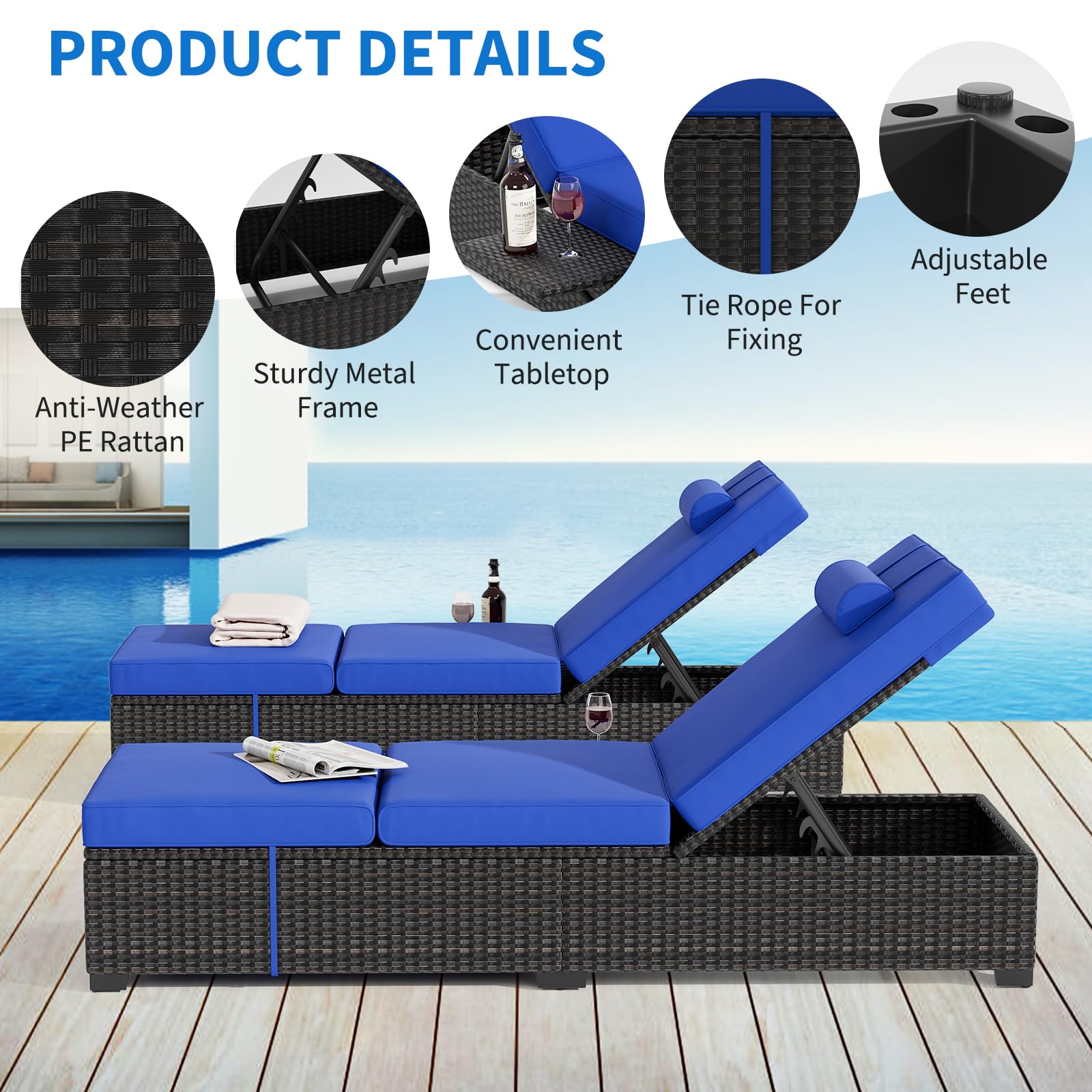 Outdoor Chaise Lounge Chairs S - огляд і ціна Outdoor Furniture Bali