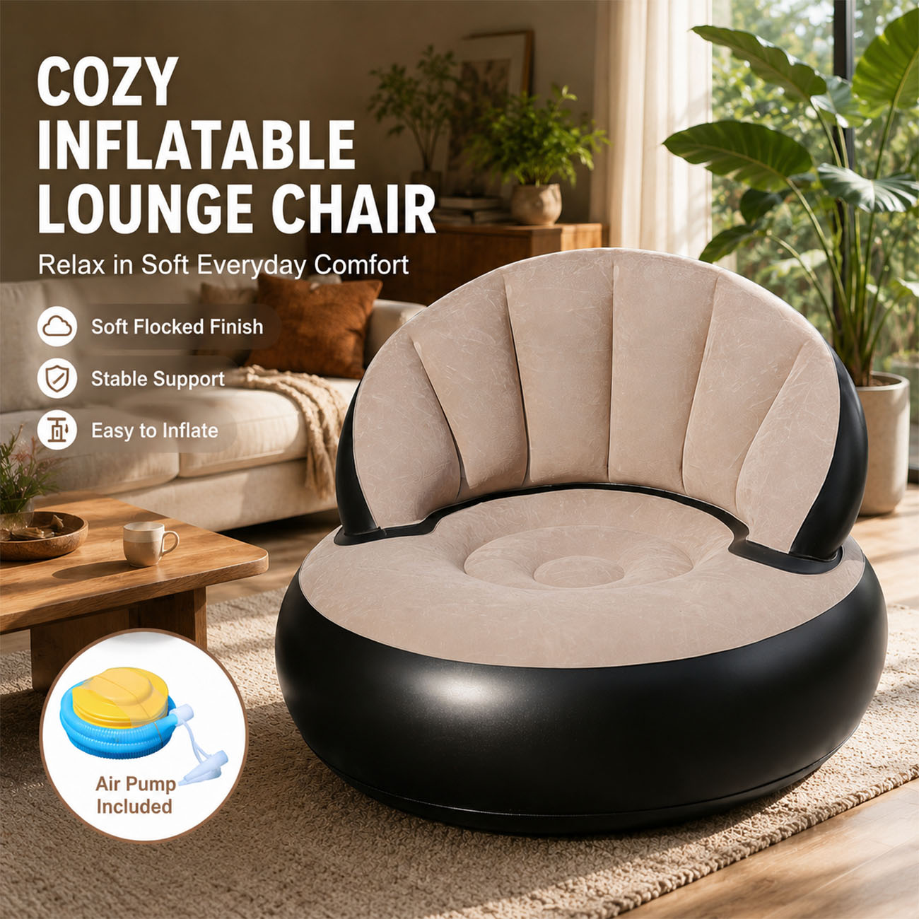 Inflatable Chair for Adults, F - огляд і ціна Outdoor Furniture Material